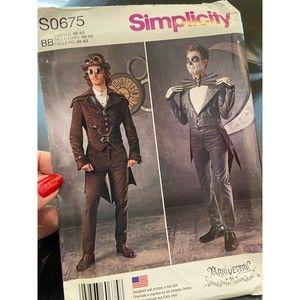 STEAMPUNK/GOTHIC Sewing Pattern Sizes 46-52 Chest UNCUT Halloween Arkivestry